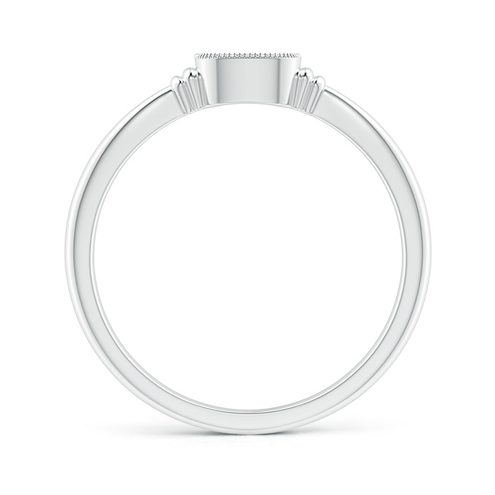1.45mm HSI2 Double Streak Diamond Cushion Clustre Promise Ring in White Gold Product Image