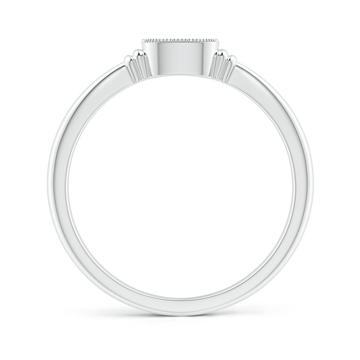 1.45mm HSI2 Double Streak Diamond Cushion Clustre Promise Ring in White Gold product image