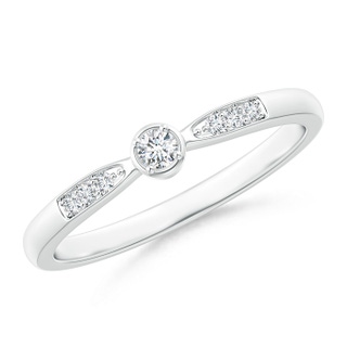 2.3mm GVS2 Tapered Round Diamond Solitaire Promise Ring in P950 Platinum