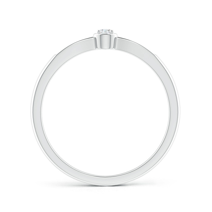 2.3mm GVS2 Tapered Round Diamond Solitaire Promise Ring in P950 Platinum side-1