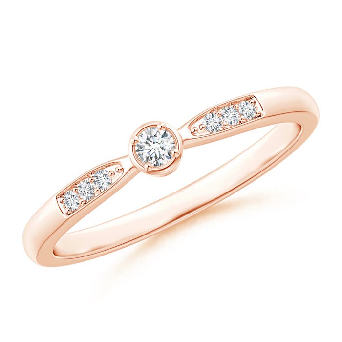 F-G, VS / 0.1 CT / 14 KT Rose Gold