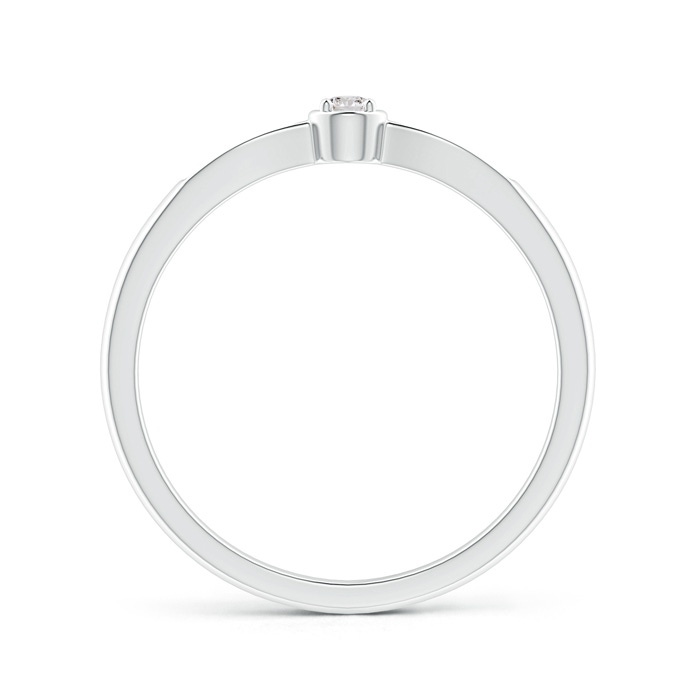 2.3mm IJI1I2 Tapered Round Diamond Solitaire Promise Ring in White Gold side-1