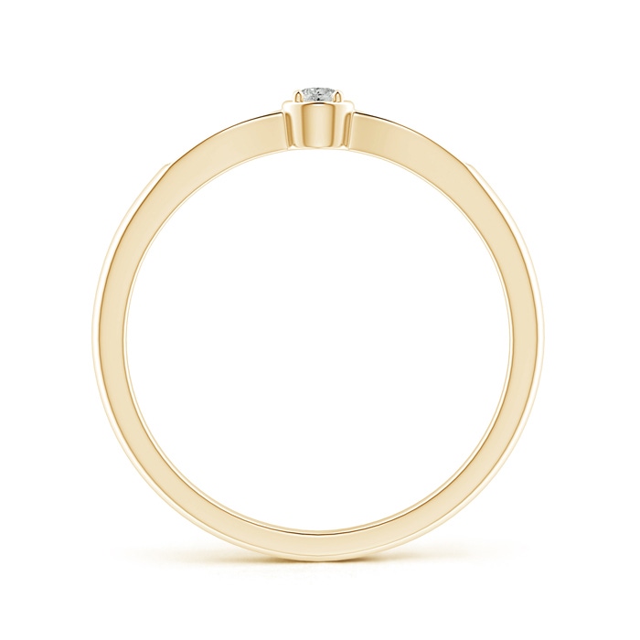 2.3mm KI3 Tapered Round Diamond Solitaire Promise Ring in Yellow Gold side-1