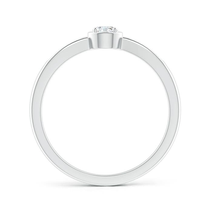 3.4mm GVS2 Tapered Round Diamond Solitaire Promise Ring in P950 Platinum - side 1