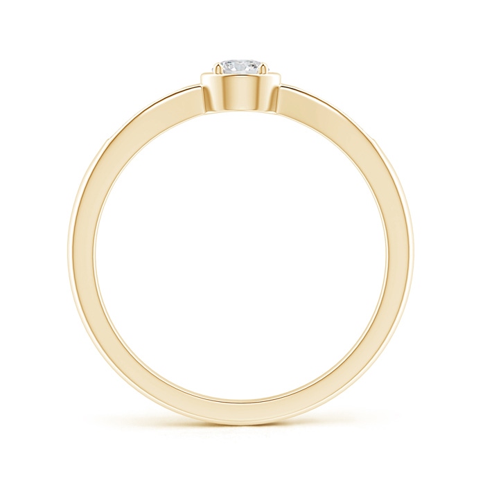 3.4mm HSI2 Tapered Round Diamond Solitaire Promise Ring in Yellow Gold side-1