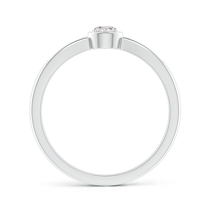 3.4mm IJI1I2 Tapered Round Diamond Solitaire Promise Ring in White Gold side-1