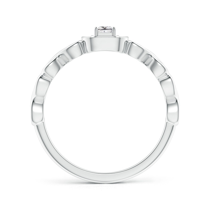 2.5mm HSI2 Princess-Cut Diamond Cushion Halo Promise Ring with Infinity Heart-Motifs in White Gold side-1