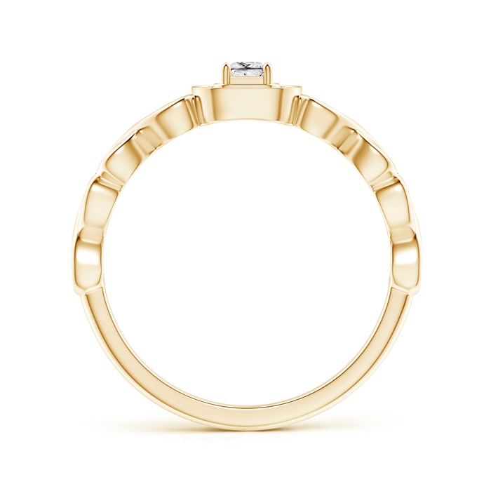 2.5mm HSI2 Princess-Cut Diamond Cushion Halo Promise Ring with Infinity Heart-Motifs in Yellow Gold side-1