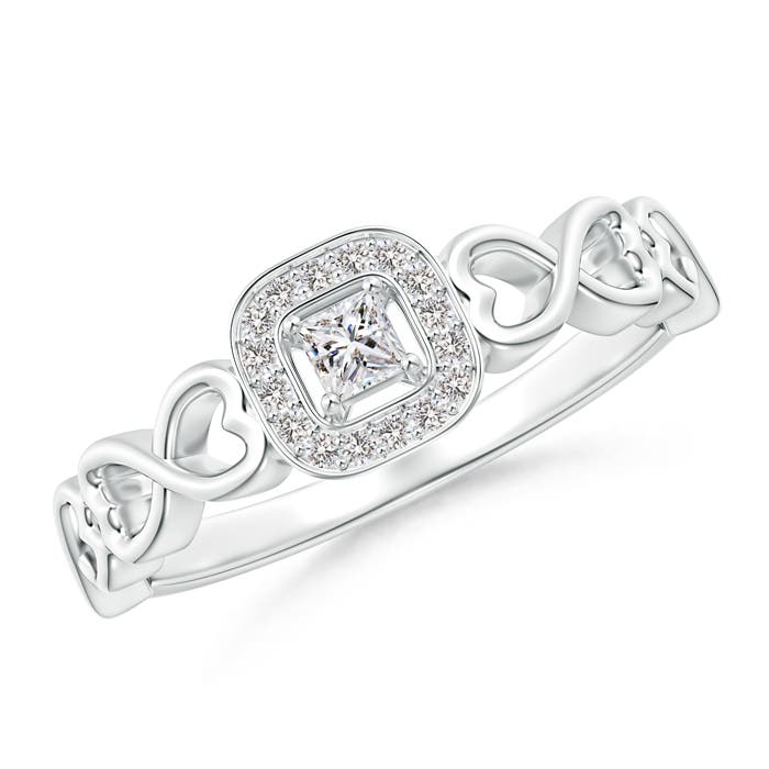 ブリリアント ハート(S) Lab-Grown Split-Shank Round Diamond Infinity Heart Ring