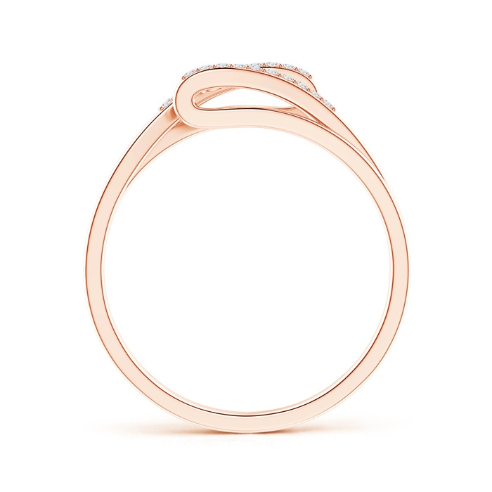 2.2mm GVS2 Three Stone Round Diamond Twin Bypass Ring in 9K Rose Gold product image