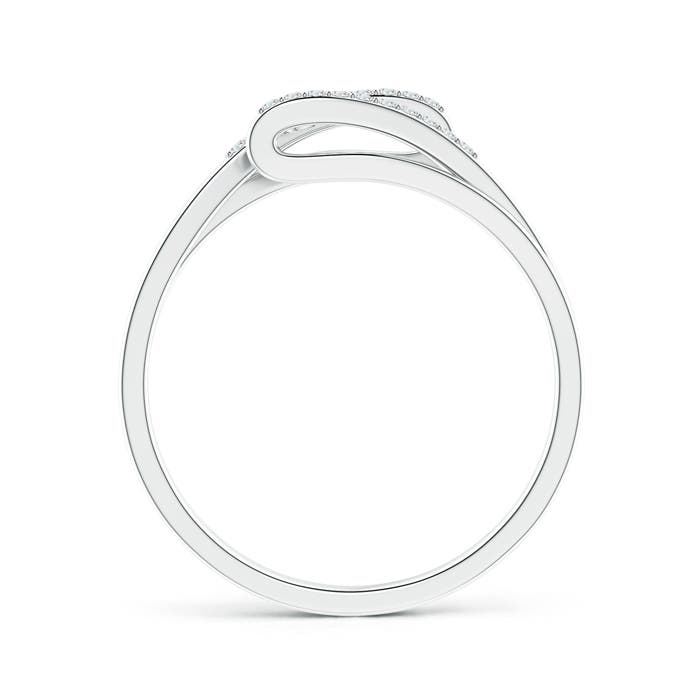 2.2mm GVS2 Three Stone Round Diamond Twin Bypass Ring in P950 Platinum