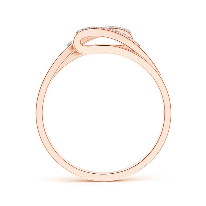 2.2mm IJI1I2 Three Stone Round Diamond Twin Bypass Ring in Rose Gold side-1
