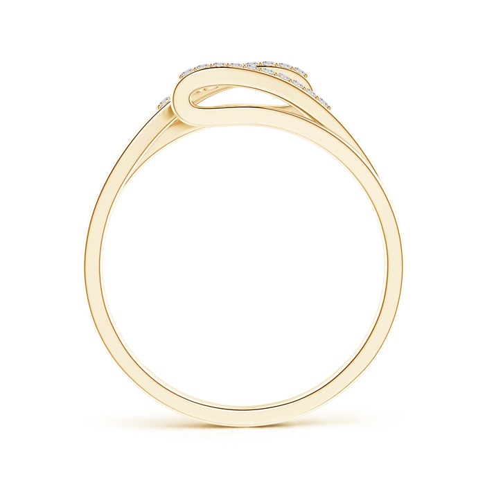 2.2mm IJI1I2 Three Stone Round Diamond Twin Bypass Ring in Yellow Gold side-1