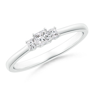 2.7mm HSI2 Classic Princess-Cut Diamond Three Stone Ring in P950 Platinum