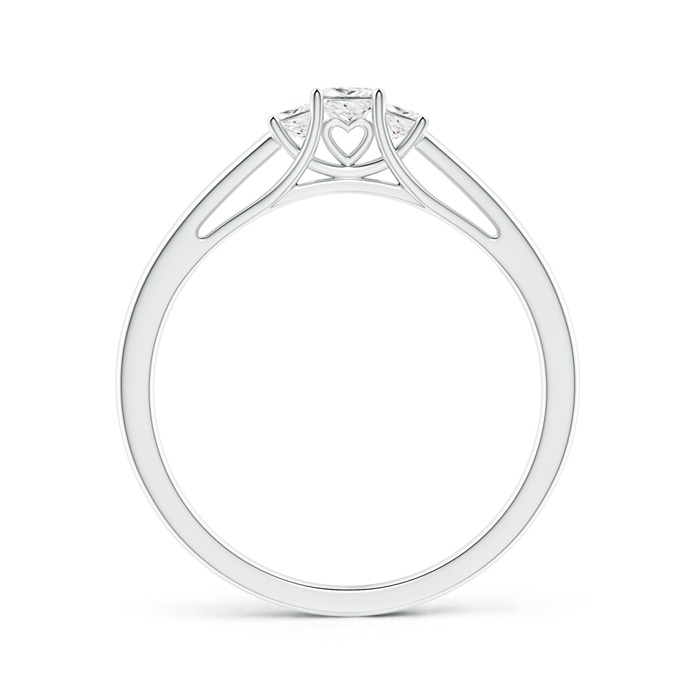 2.7mm GVS2 Princess-Cut Diamond Trellis Three Stone Ring in P950 Platinum product image