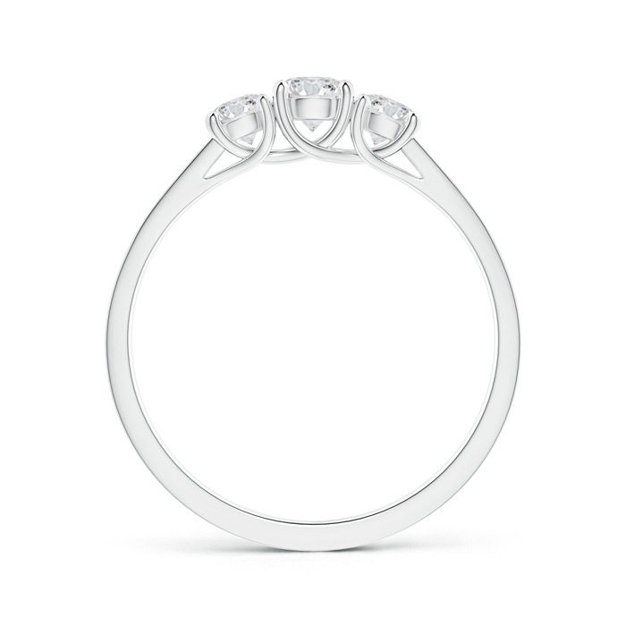 3.7mm HSI2 Round Diamond Trellis Three Stone Engagement Ring in White Gold side-1