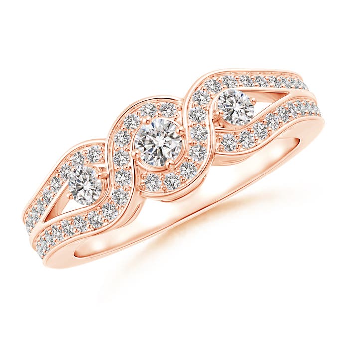 I-J, I1-I2 / 0.58 CT / 14 KT Rose Gold