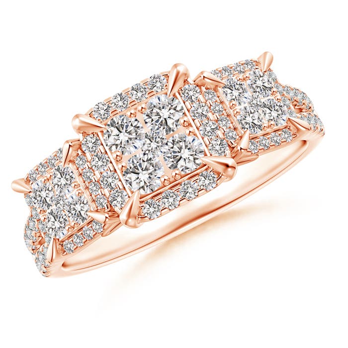 I-J, I1-I2 / 0.95 CT / 14 KT Rose Gold