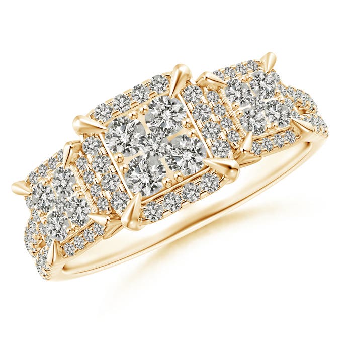 K, I3 / 0.95 CT / 14 KT Yellow Gold