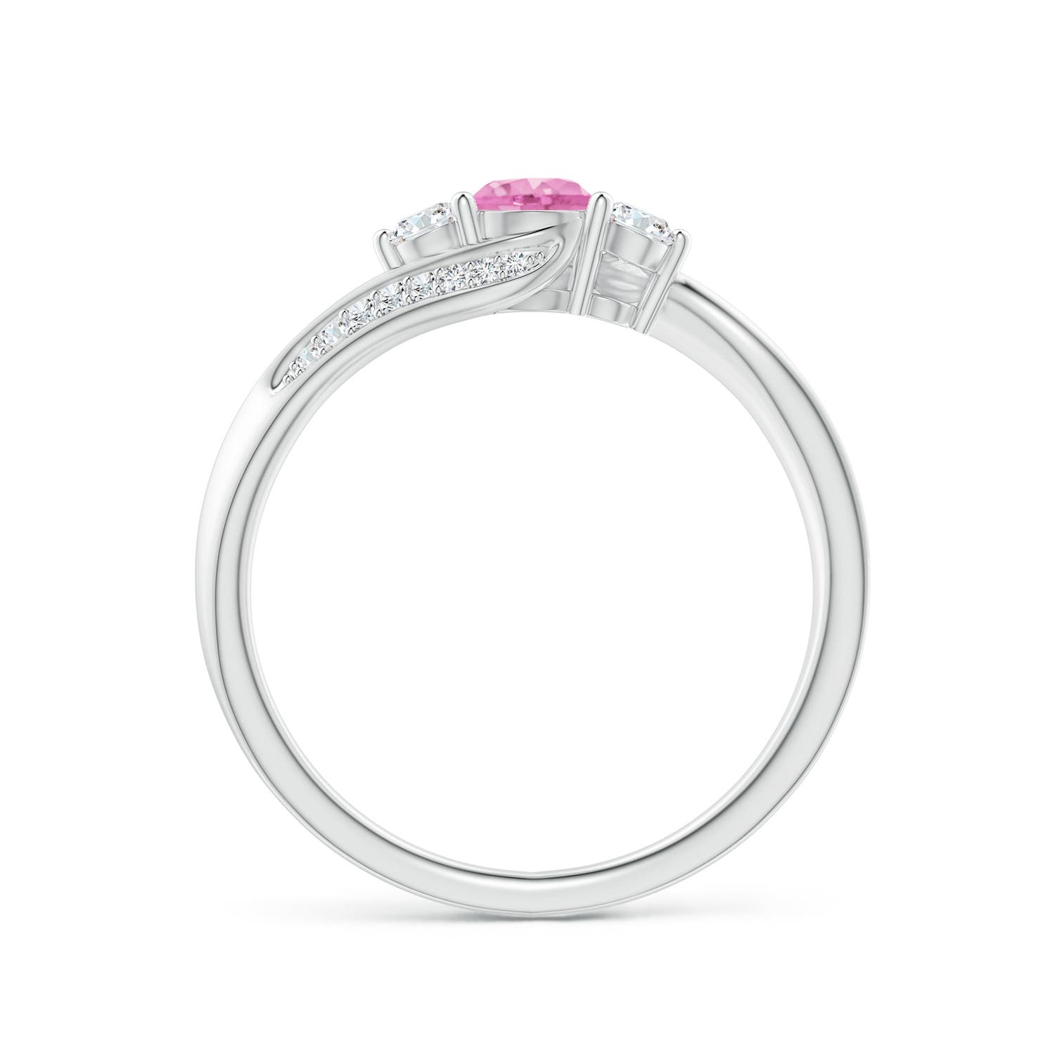 A - Pink Sapphire / 0.62 CT / 14 KT White Gold