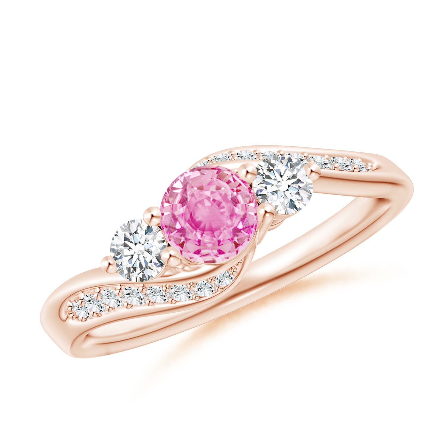 A - Pink Sapphire / 0.98 CT / 14 KT Rose Gold