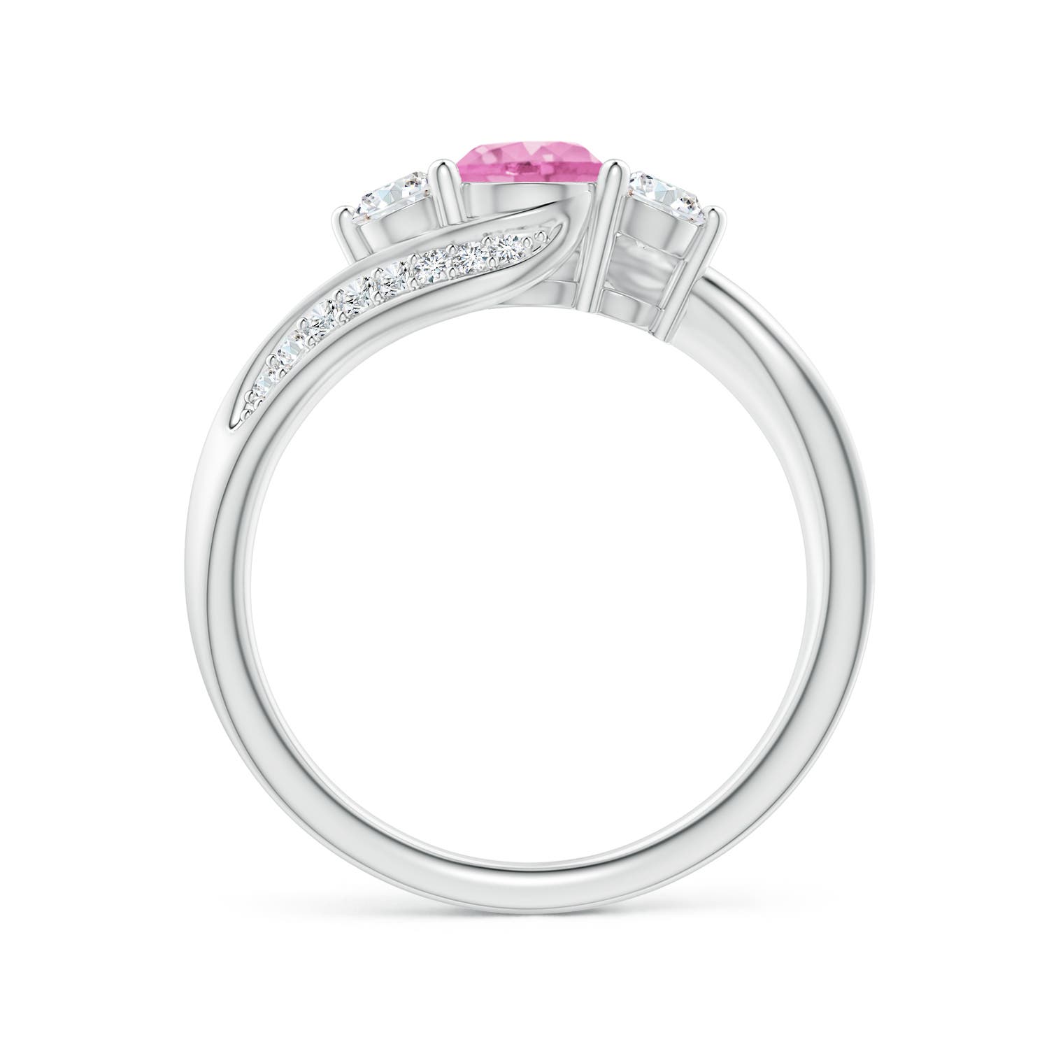 A - Pink Sapphire / 0.98 CT / 14 KT White Gold