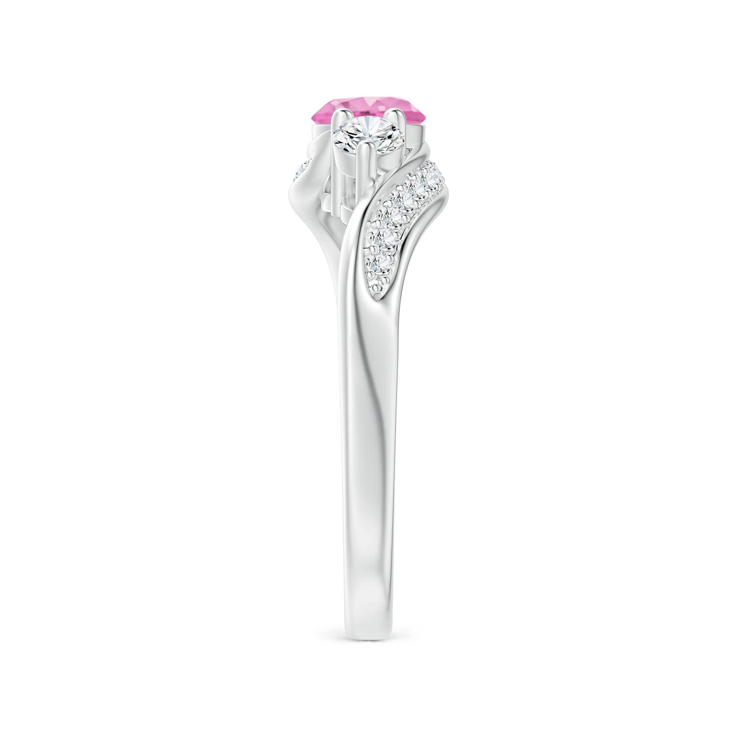 A - Pink Sapphire / 0.98 CT / 14 KT White Gold