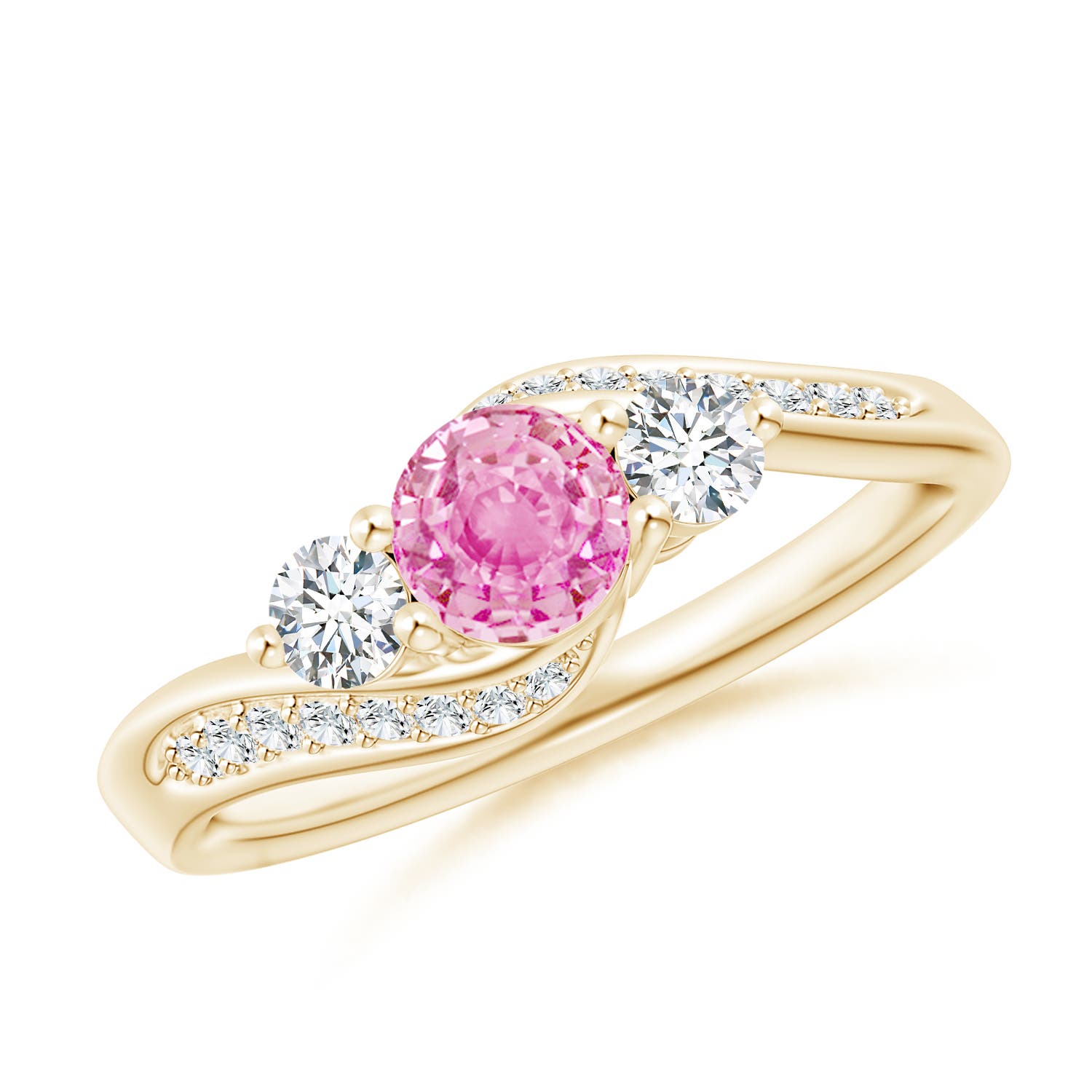 A - Pink Sapphire / 0.98 CT / 14 KT Yellow Gold