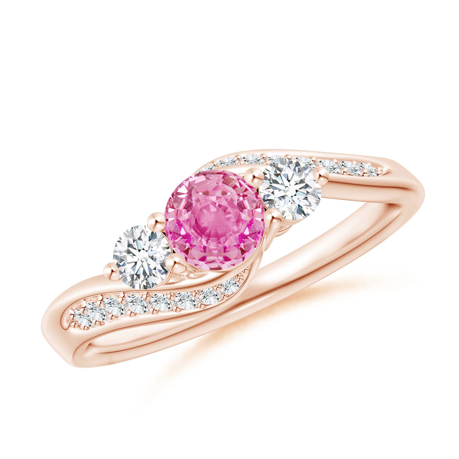 AA - Pink Sapphire / 0.98 CT / 14 KT Rose Gold