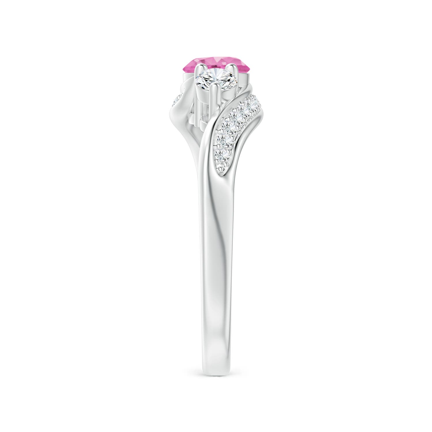 AA - Pink Sapphire / 0.98 CT / 14 KT White Gold