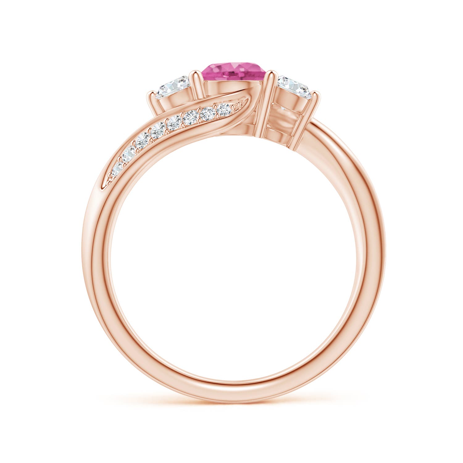 AAA - Pink Sapphire / 0.98 CT / 14 KT Rose Gold