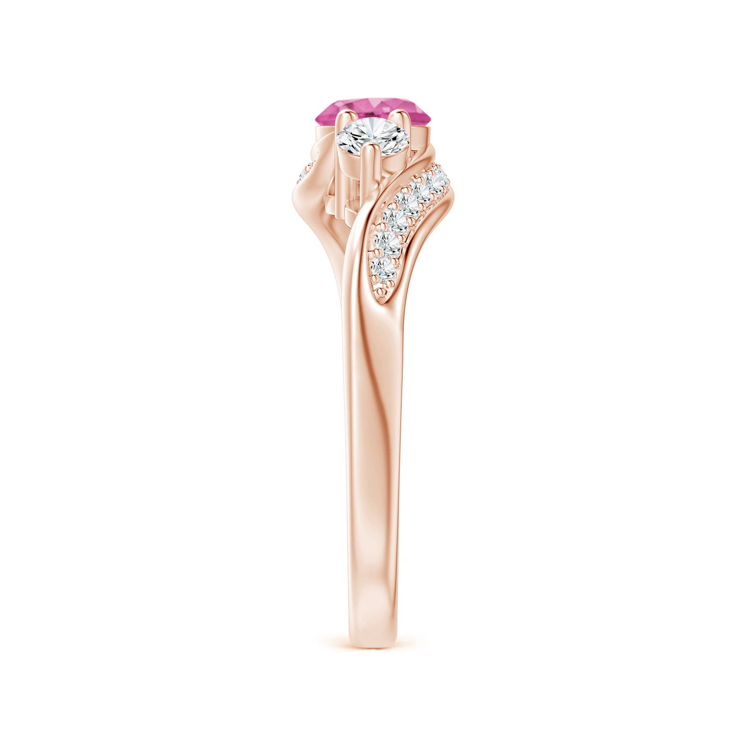 AAA - Pink Sapphire / 0.98 CT / 14 KT Rose Gold