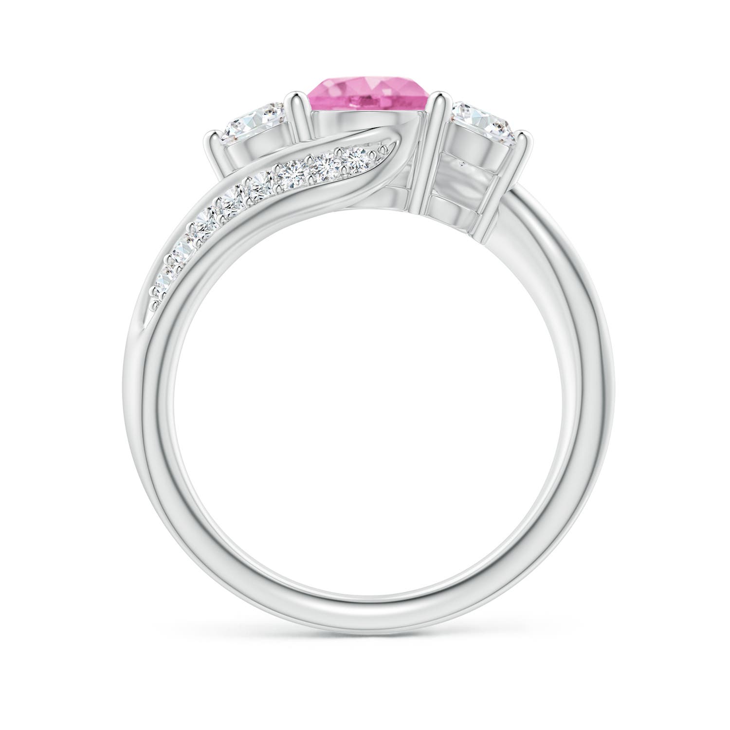 A - Pink Sapphire / 1.56 CT / 14 KT White Gold