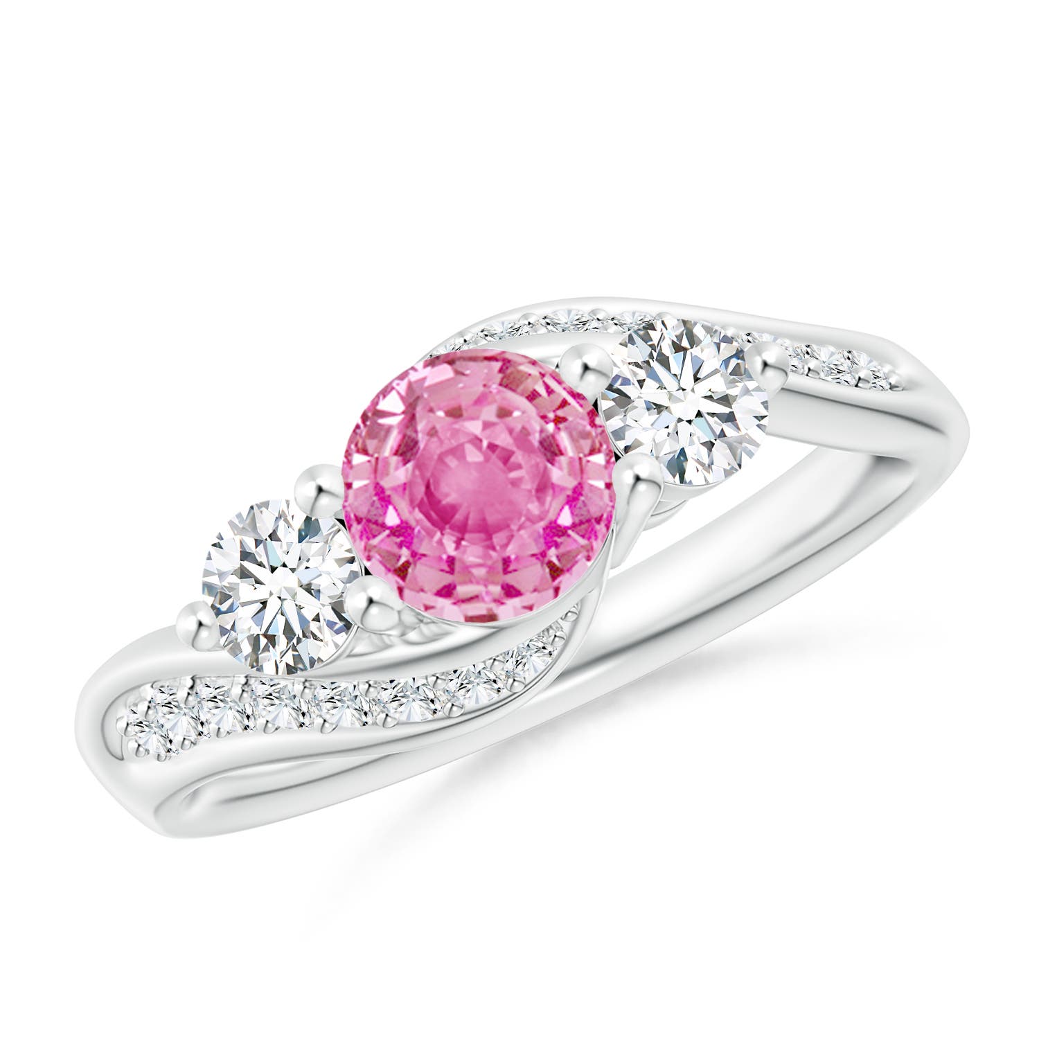 AA - Pink Sapphire / 1.56 CT / 14 KT White Gold