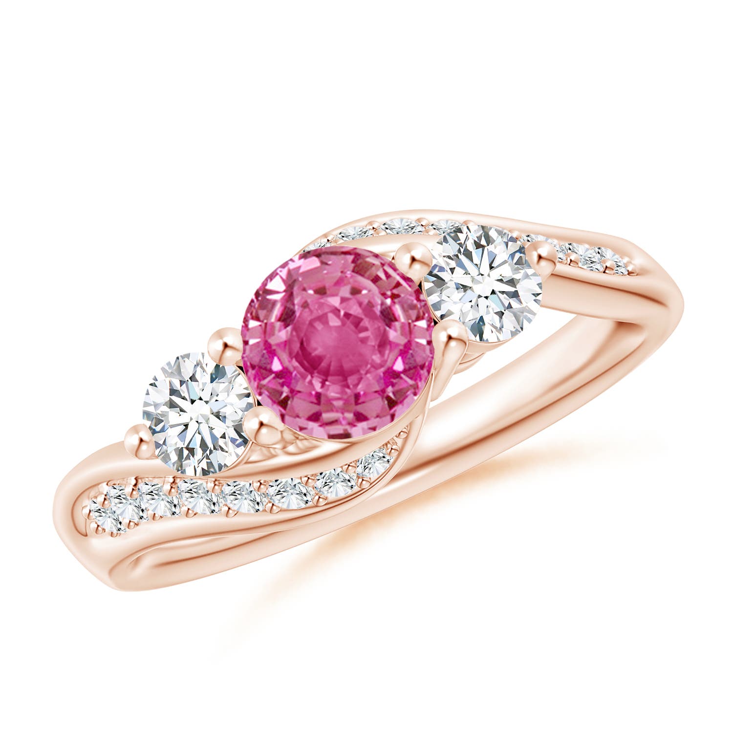 AAA - Pink Sapphire / 1.56 CT / 14 KT Rose Gold