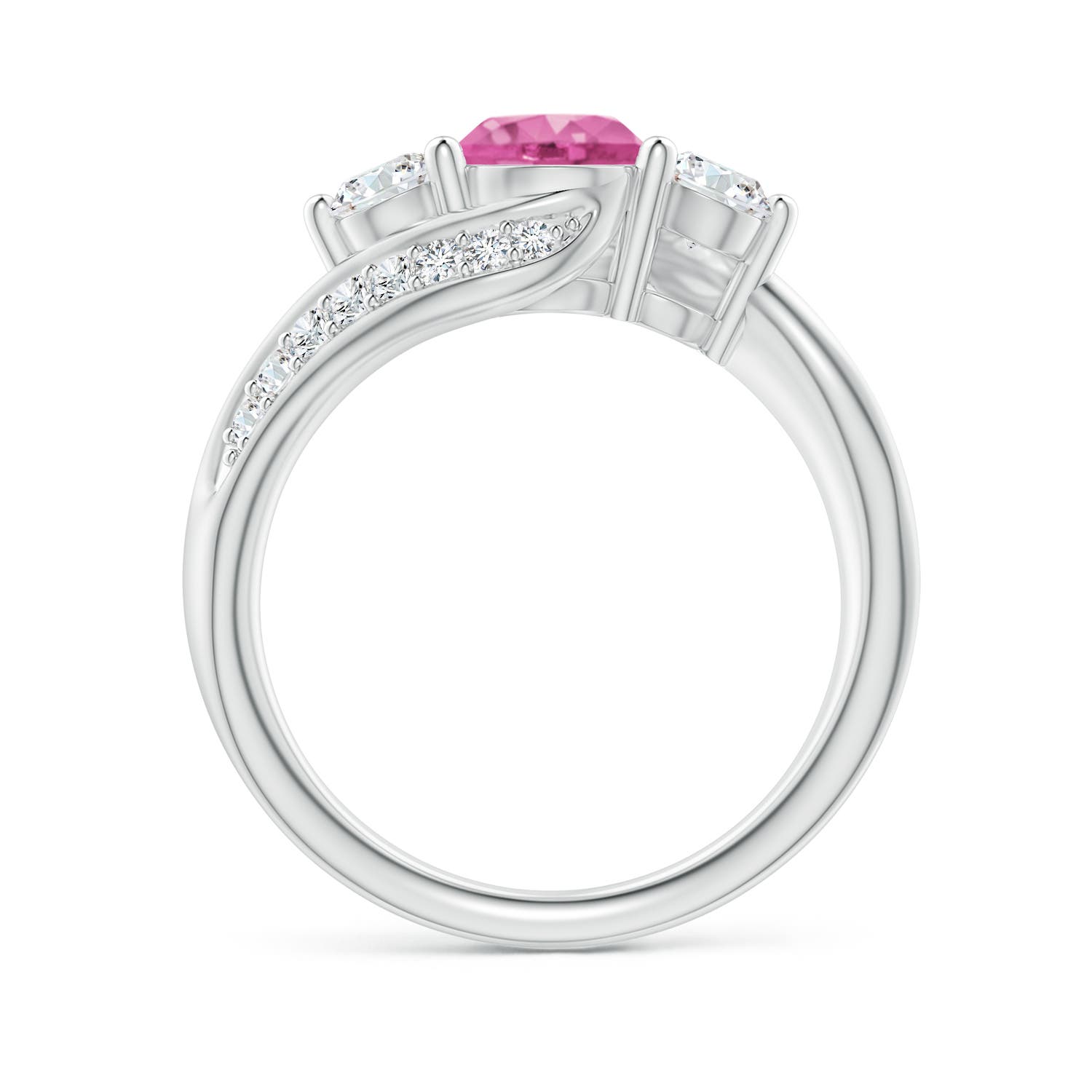 AAA - Pink Sapphire / 1.56 CT / 14 KT White Gold