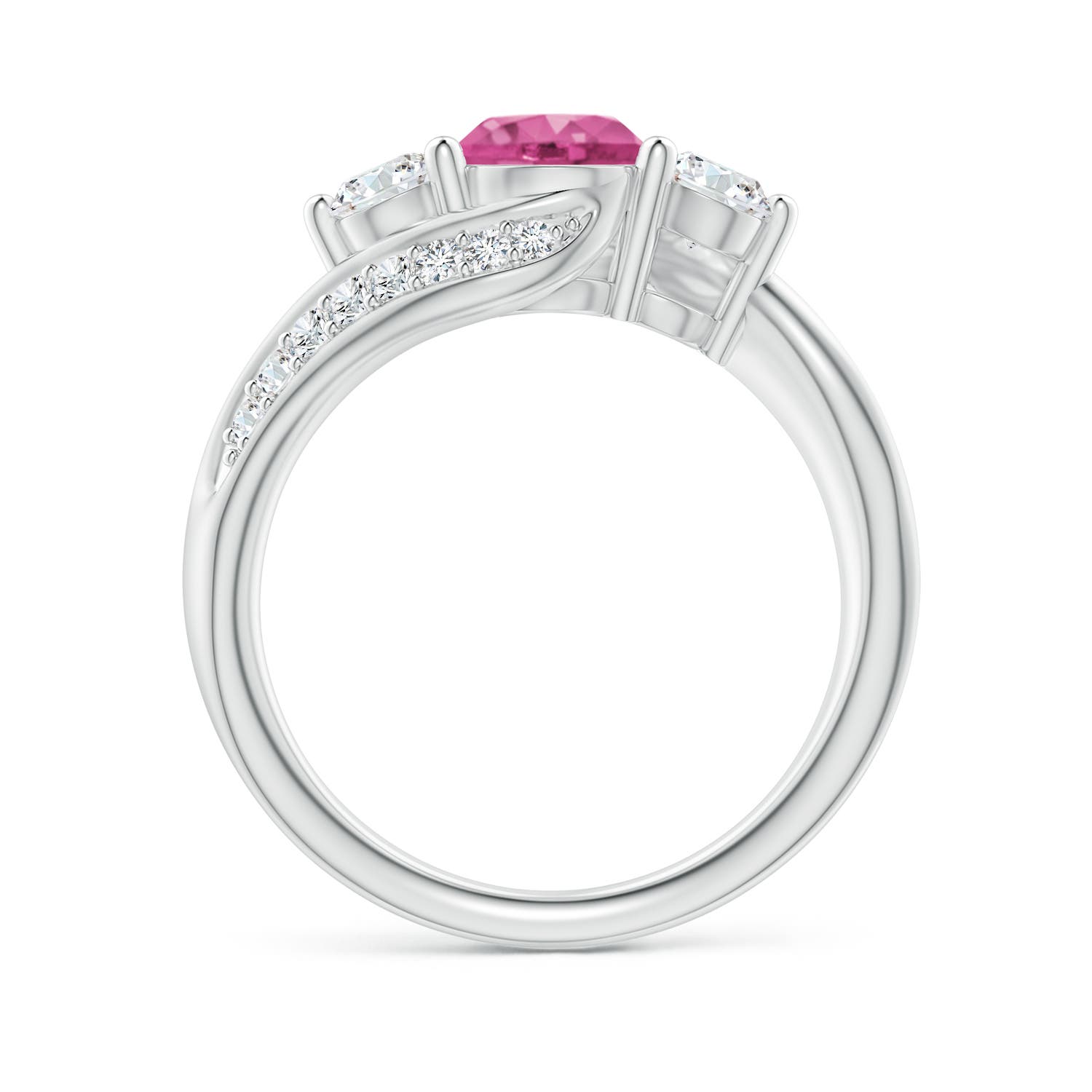 AAAA - Pink Sapphire / 1.56 CT / 14 KT White Gold