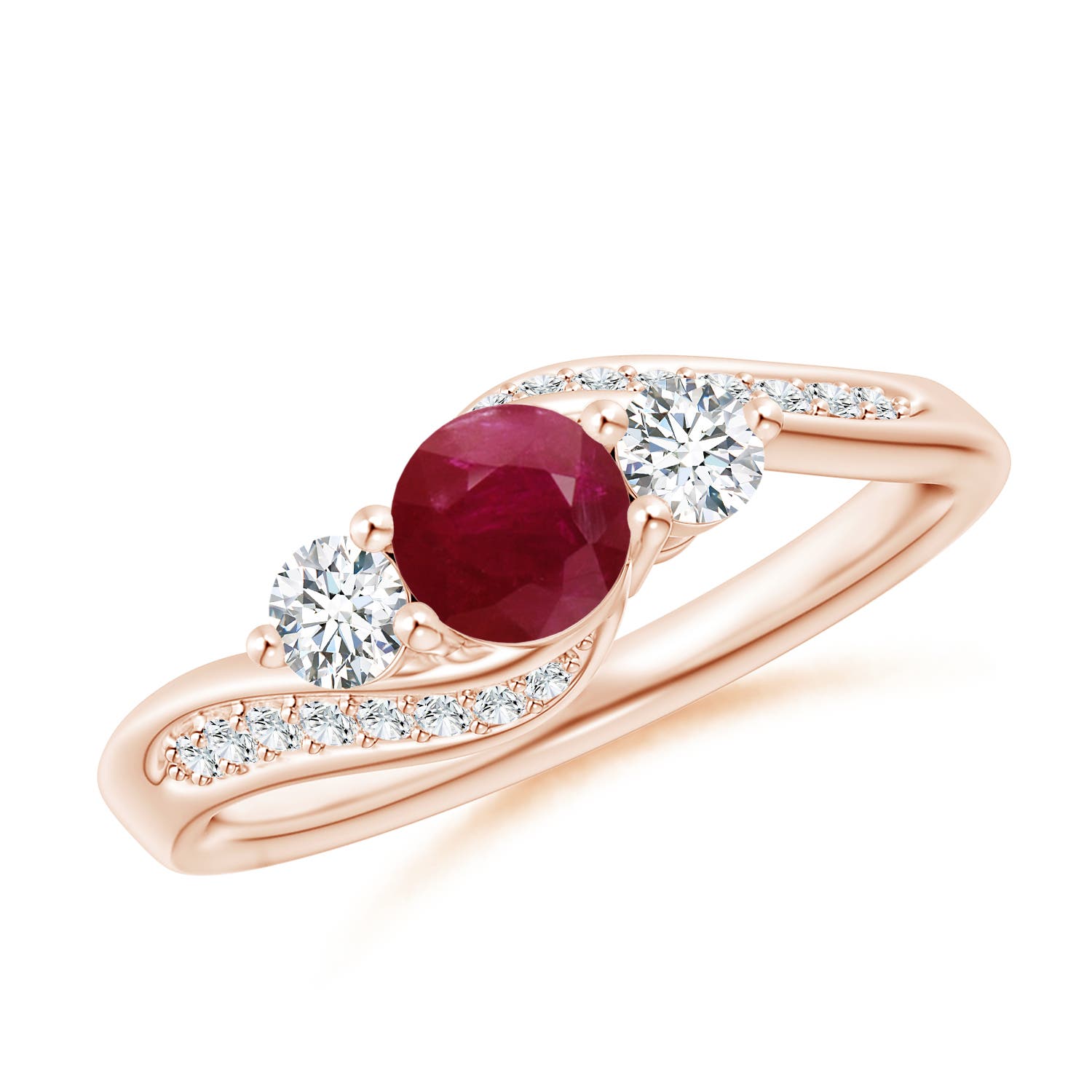 A - Ruby / 0.98 CT / 14 KT Rose Gold