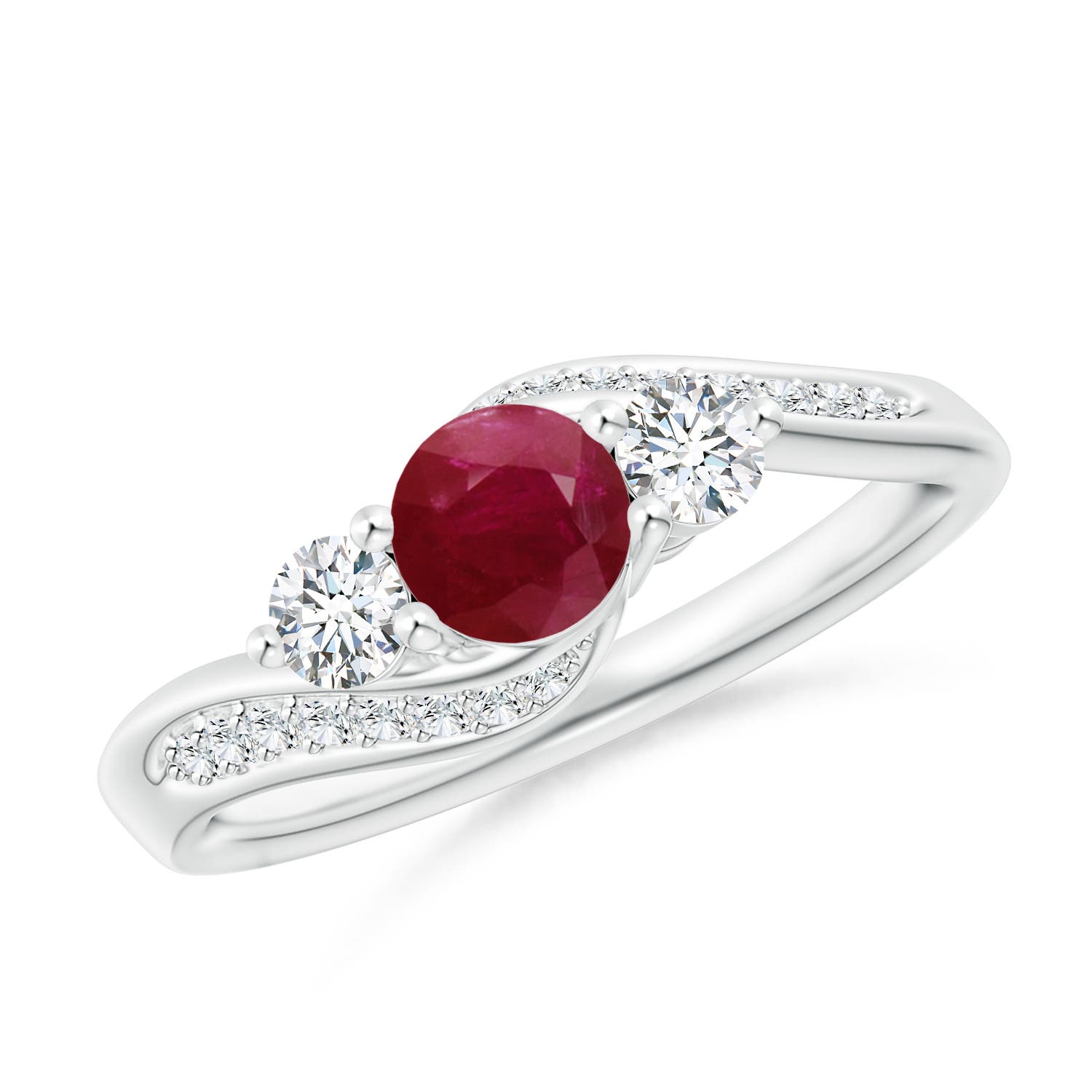 A - Ruby / 0.98 CT / 14 KT White Gold