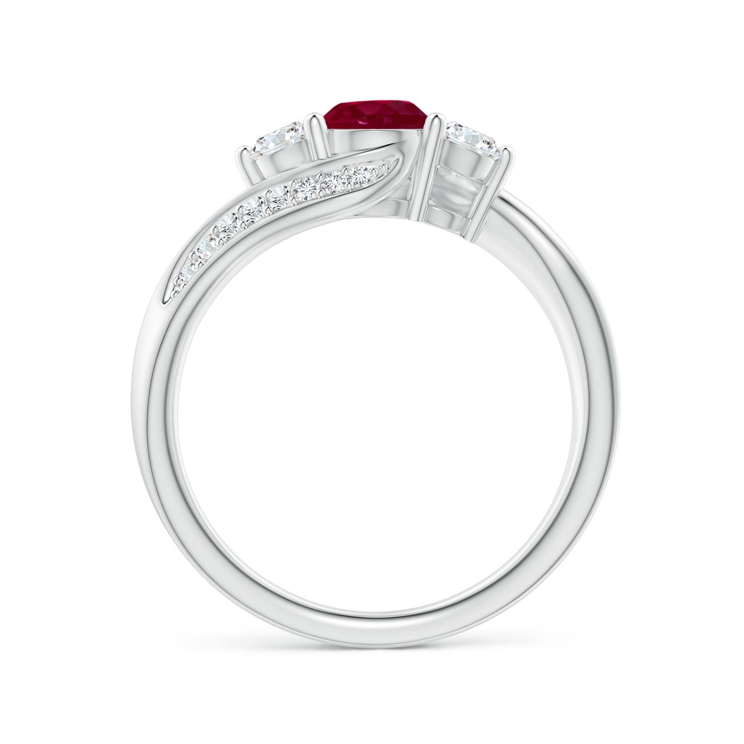 A - Ruby / 0.98 CT / 14 KT White Gold