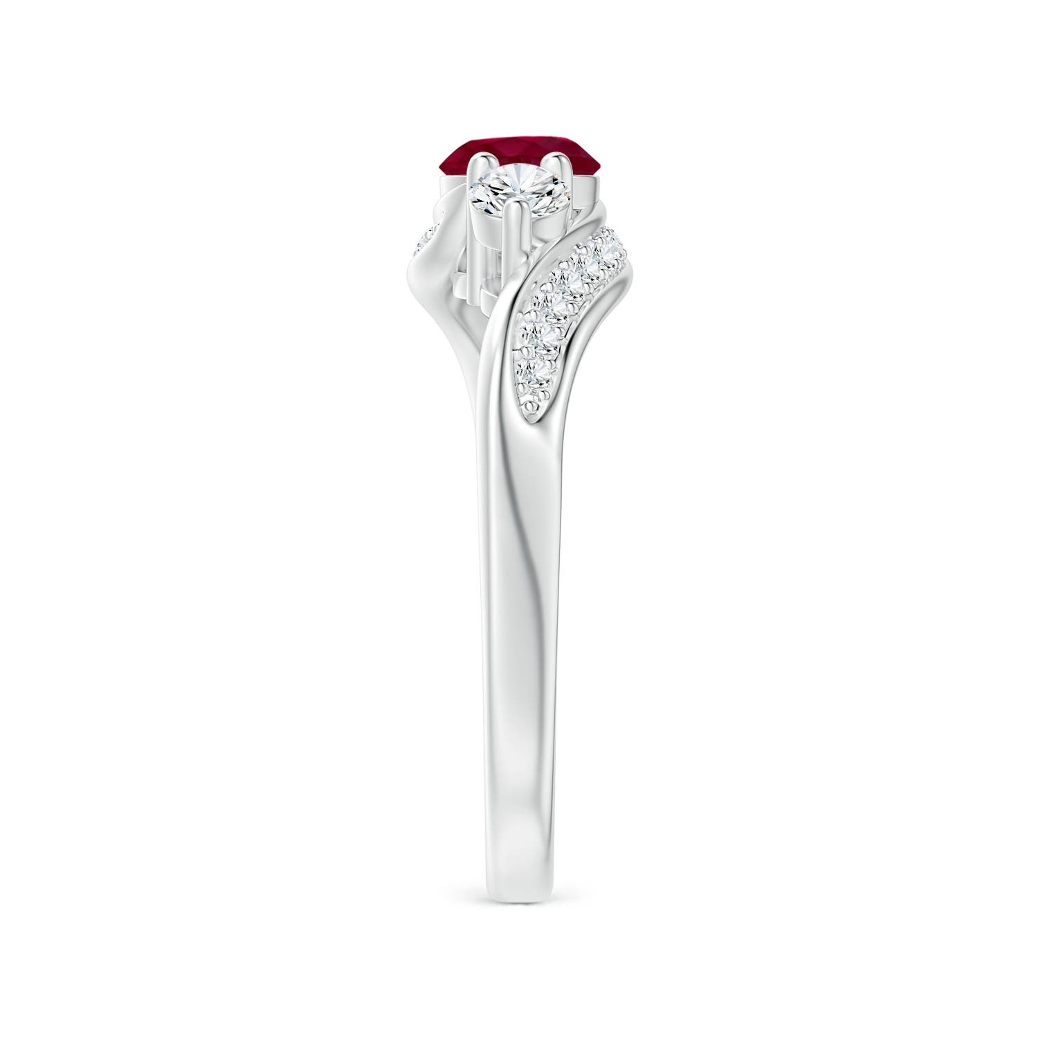 A - Ruby / 0.98 CT / 14 KT White Gold