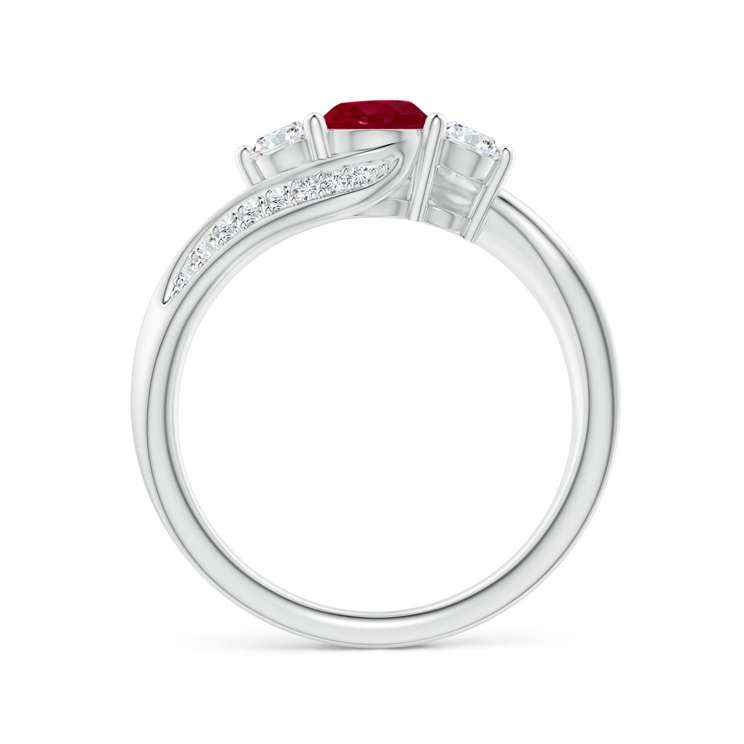 AA - Ruby / 0.98 CT / 14 KT White Gold