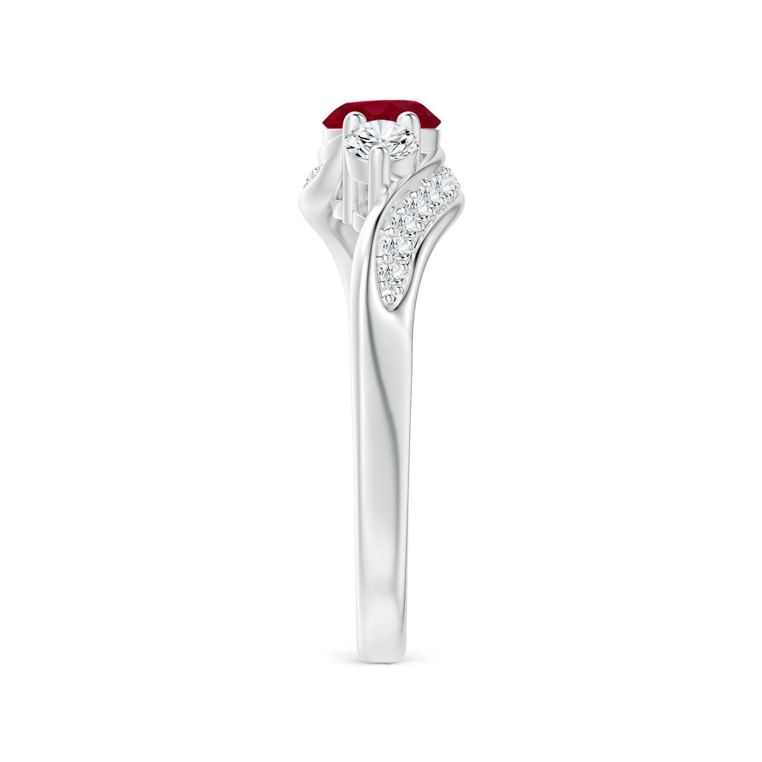 AA - Ruby / 0.98 CT / 14 KT White Gold