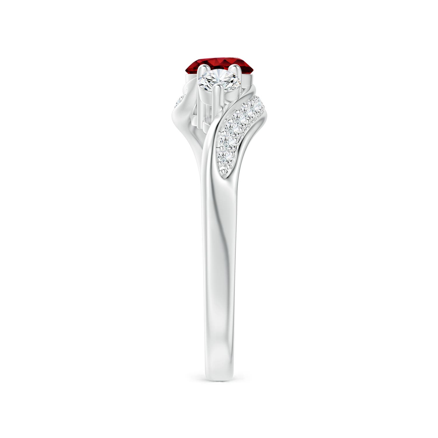 AAAA - Ruby / 0.98 CT / 14 KT White Gold