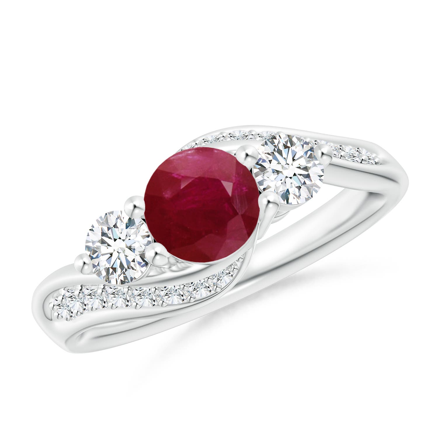 A - Ruby / 1.56 CT / 14 KT White Gold