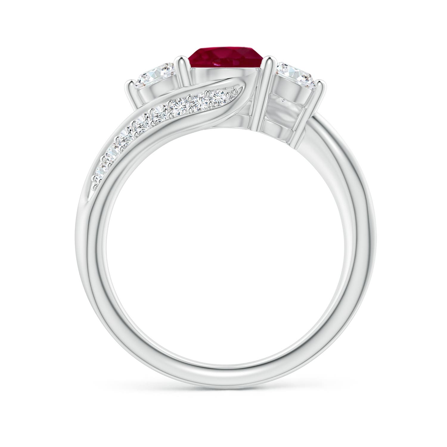 A - Ruby / 1.56 CT / 14 KT White Gold