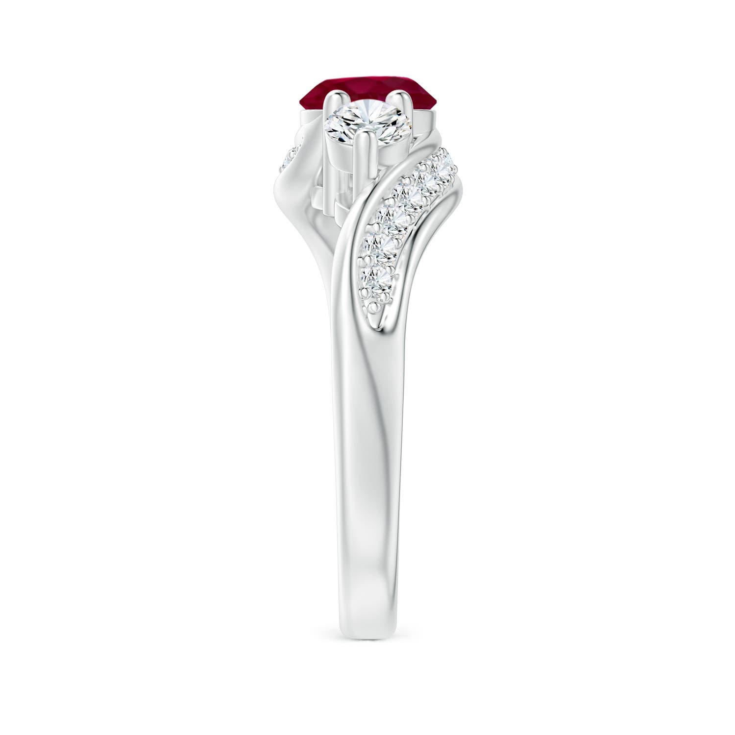 A - Ruby / 1.56 CT / 14 KT White Gold