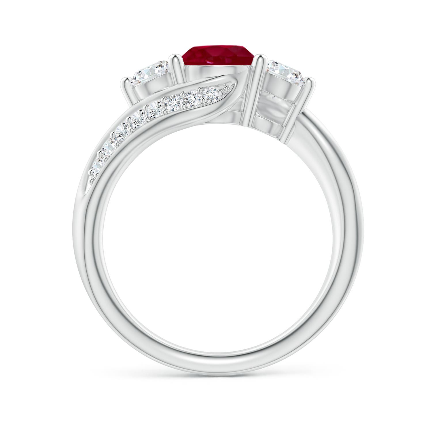 AA - Ruby / 1.56 CT / 14 KT White Gold