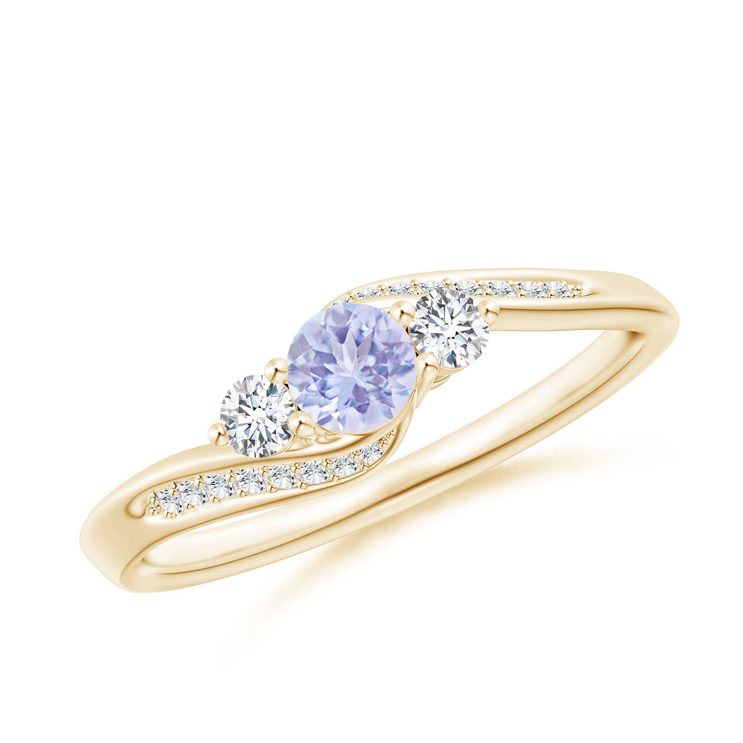 A - Tanzanite / 0.54 CT / 14 KT Yellow Gold