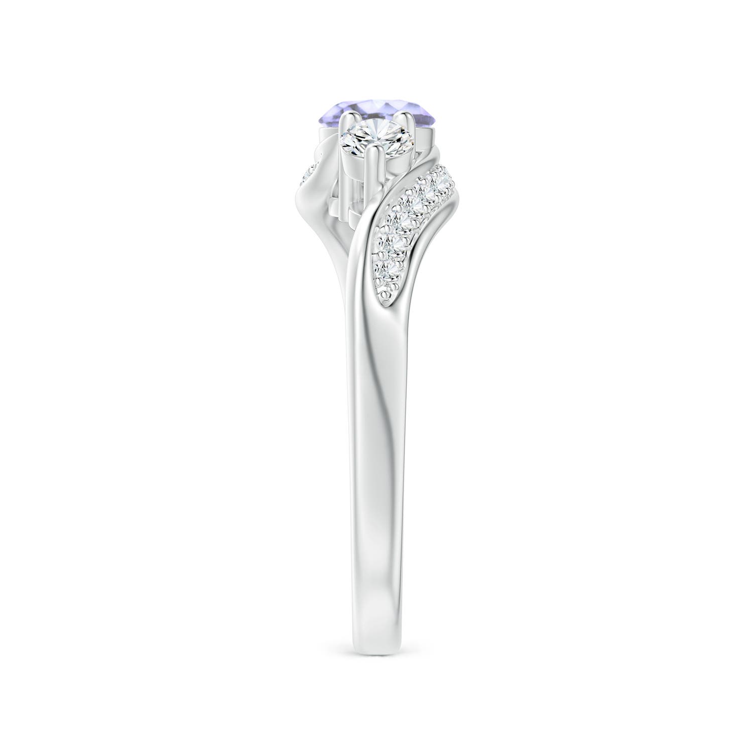 A - Tanzanite / 0.88 CT / 14 KT White Gold